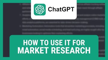 How to Use ChatGPT for Market Research