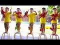Five Little Boys Jumping on The Bed Nursery Rhyme Song