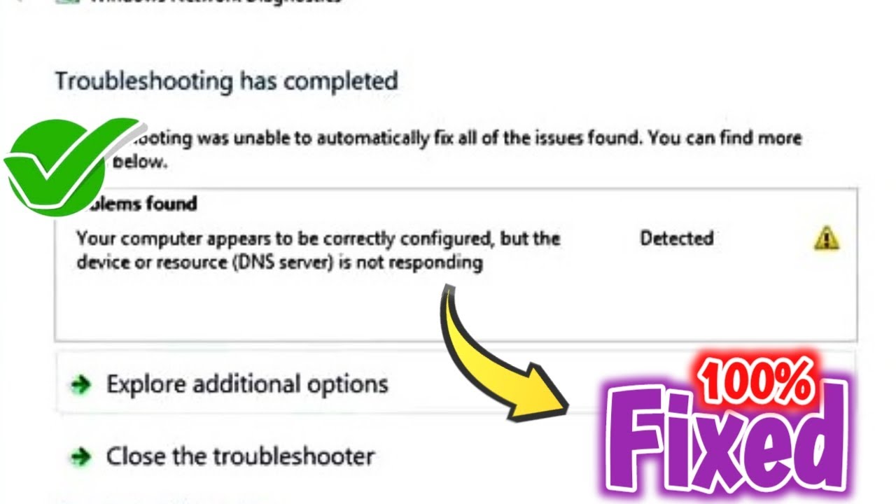 Fix Your Computer Appears To Be Correctly Configured But The Device or