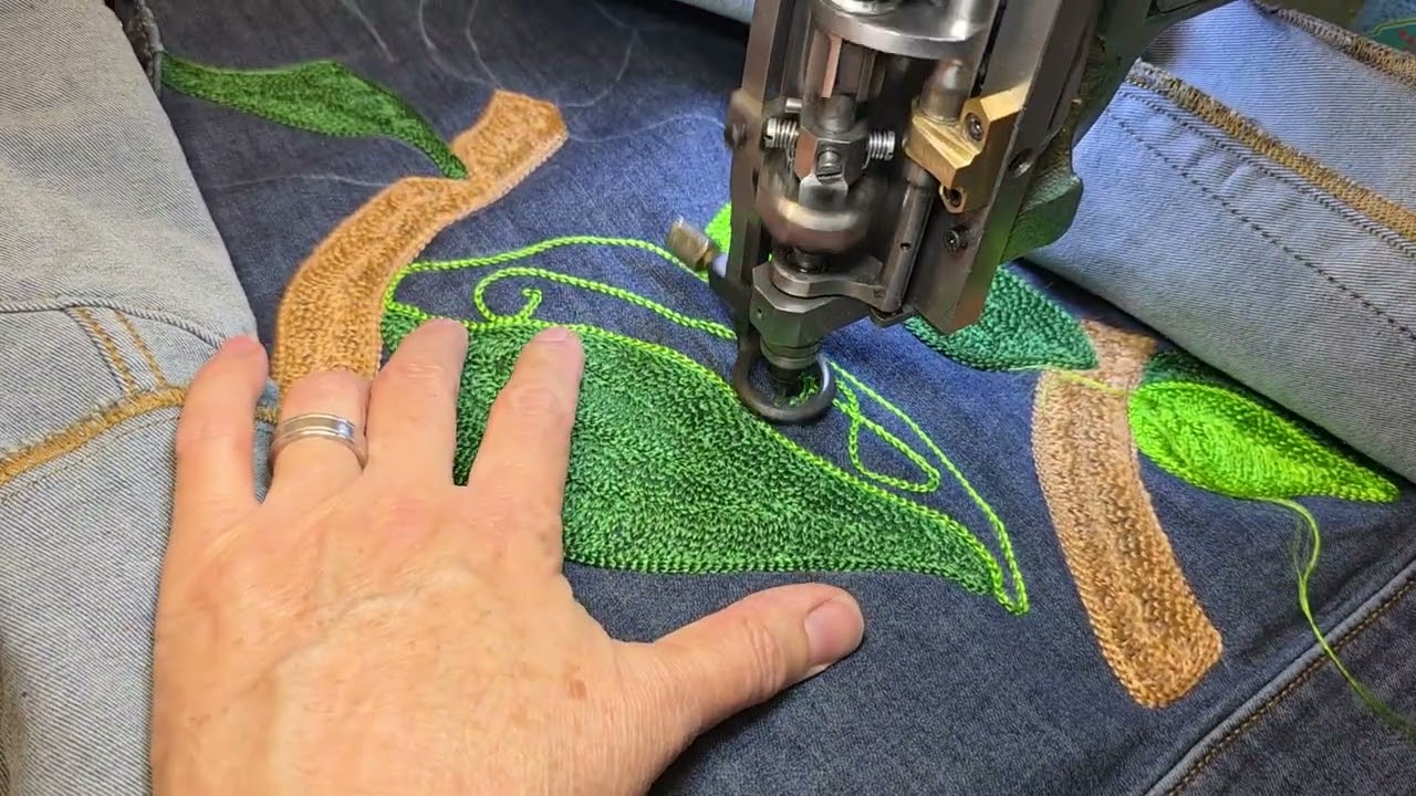 Заполнение кругов на вышивальной машине цепного стежка — Маннан Кинг