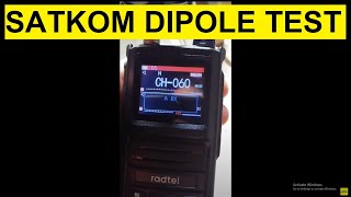 Satkom Indoor Dipole Antenna Test - Radtel RT-470X - Диполь для Satcom