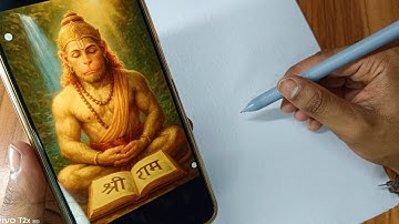How to draw Hanuman ji,  Lord Hanuman Drawing,  Outline Tutorial 👌🙏
