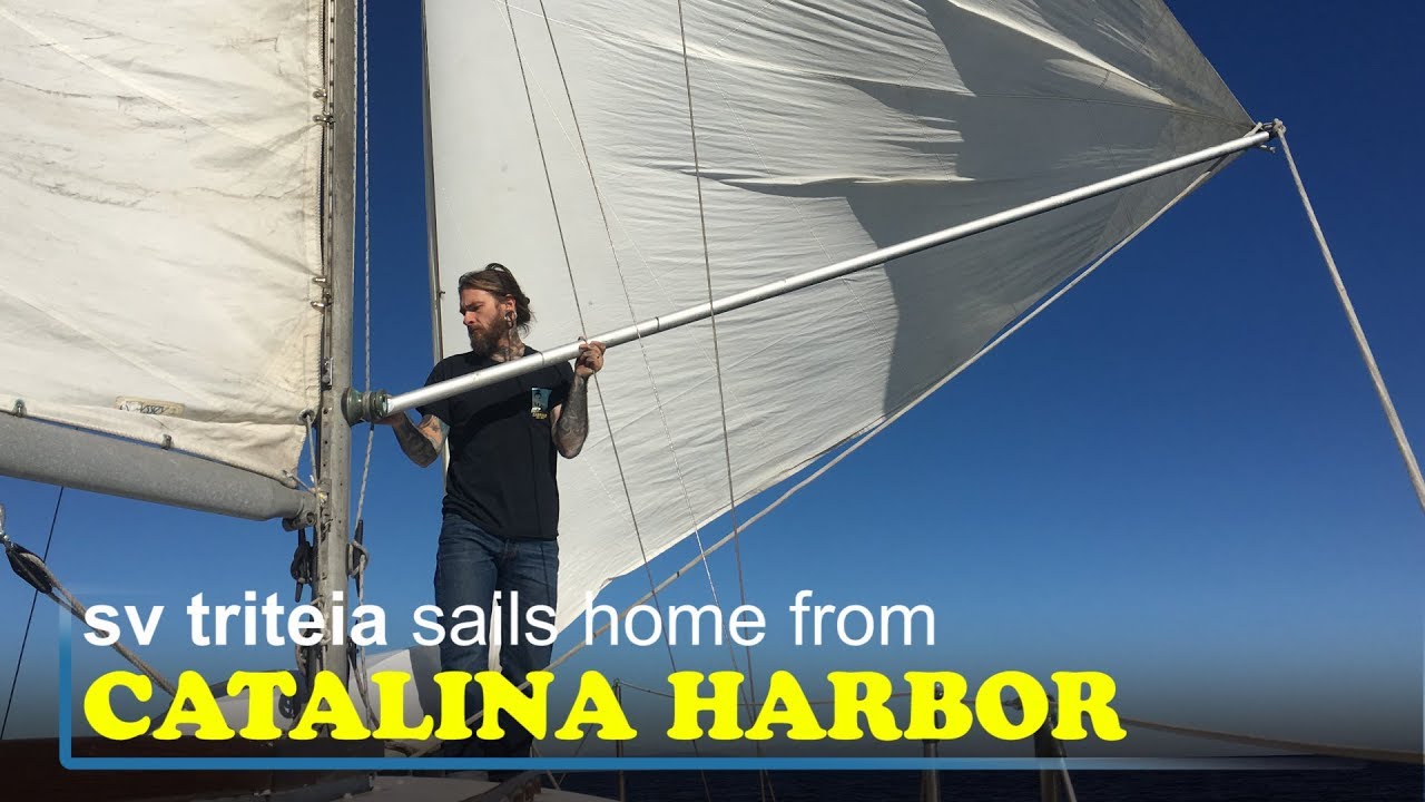 SV TRITEIA sails home from Catalina Harbor and into a New Year!