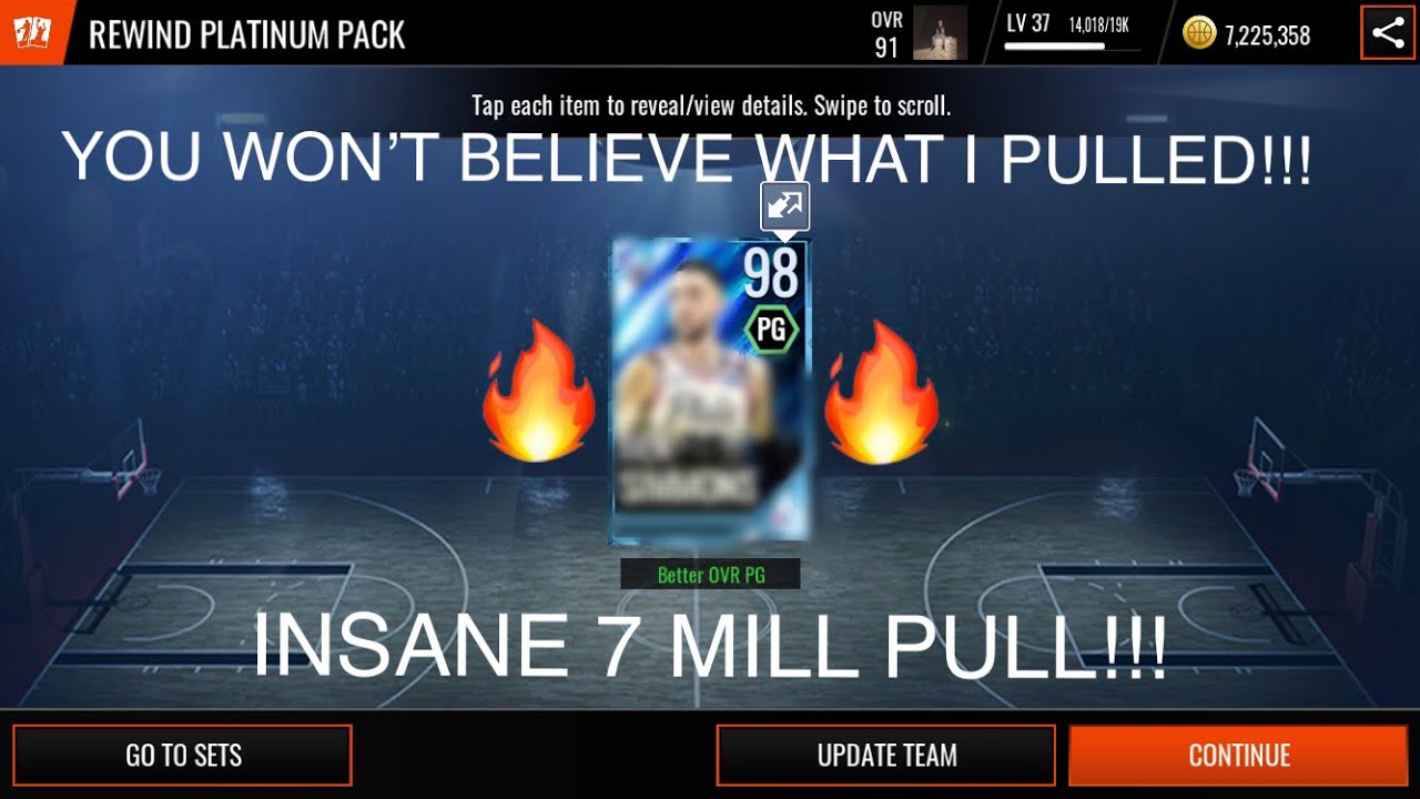Rewind Platinum Pack Opening!!! NBA Live Mobile