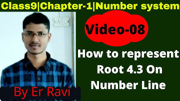 Class 9th|| Chapter Number System|| How to Represent root 4.3 On Number Line.