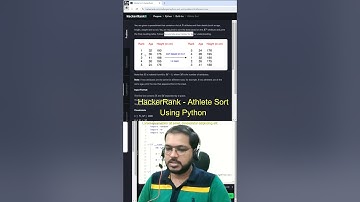 HackerRank - Athlete sort using Python #codewithdaneyal