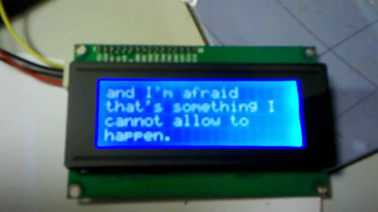 LCD Display YwRobot Arduino LCM1602 IIC V1 - YouTube