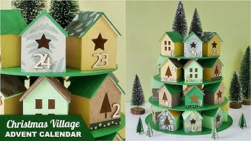 DIY Christmas Village Advent Calendar 🎄 Tier Tray Advent Calendar