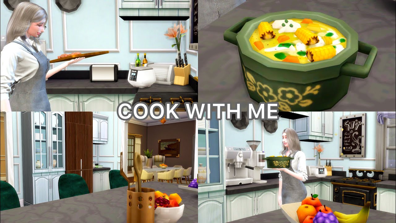 THE SIMS 4 cook with me ASMR Ajaco Soup YouTube