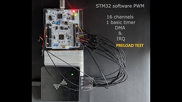 STM32 soft PWM 16 channels, 1 basic timer, DMA with preload and IRQ [ preload test ]