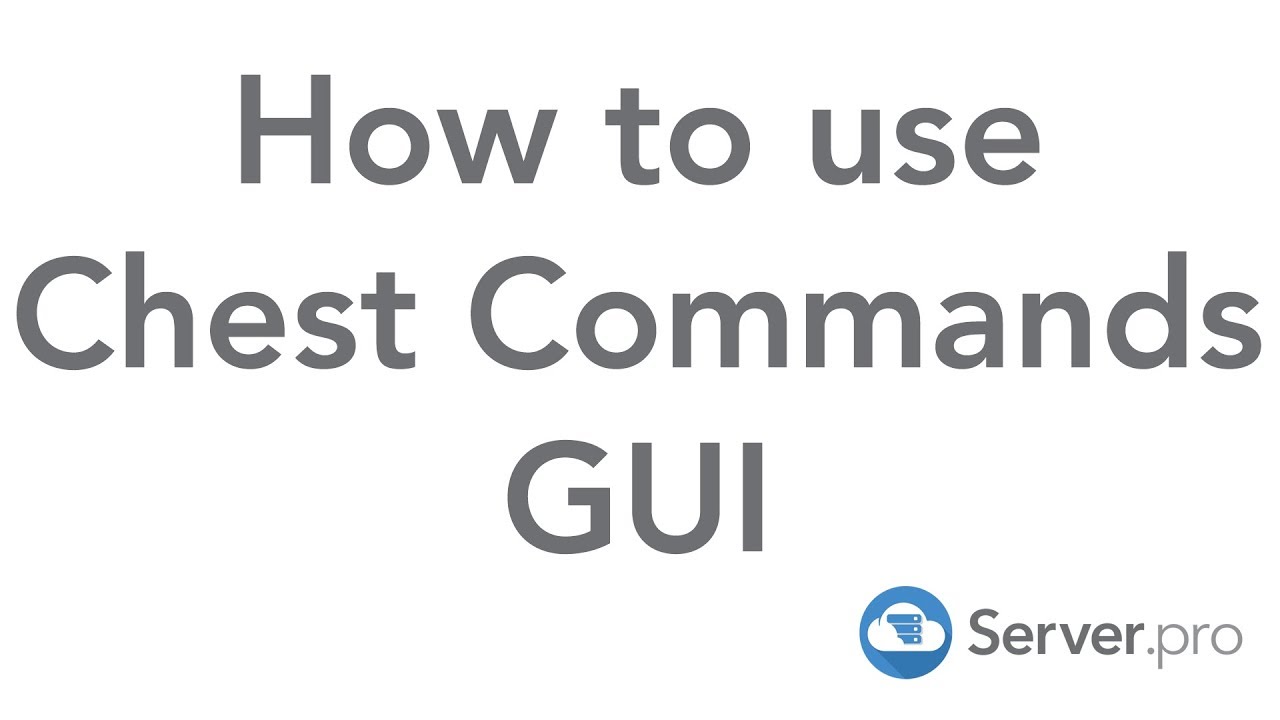 How to Use Chest Commands GUI Minecraft Java YouTube
