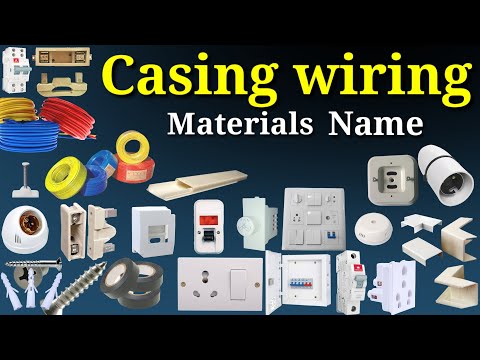 Electrical work materials name and pictures || Casing capping wiring accessories ||