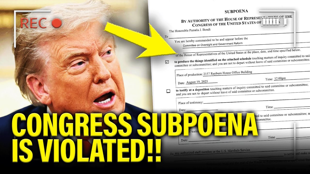 🚨DOJ Violates SUBPOENA as Trump hides DARK PAST