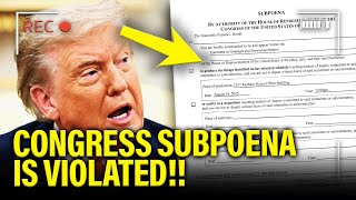 🚨DOJ Violates SUBPOENA as Trump hides DARK PAST