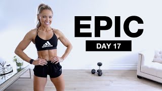 Day 17 of EPIC | Leg Workout with Dumbbells at Home - Lunges