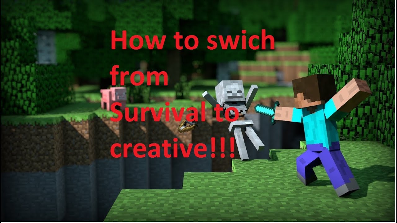 How To Change From Survival To Creative Mode In Minecraft 1 9 With Cheats Disabled Youtube