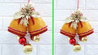 Economical Handmade Christmas Bell made with Plastic bottles| DIY low budget Christmas Craft idea