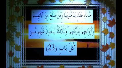 القرآن الكريم سورة الرعد الأية 23قراءة السديس.wmv