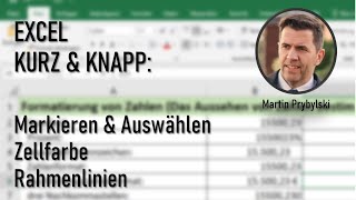 Excel Part 3: Selecting, Aligning, and Coloring Cells and Cell Content, Borders & Lines, Basics
