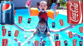 Learn Colors With Cola & Pepsi Pool For Kids Song Finger Family Nursery Rhymes By Funlearningshows
