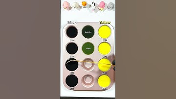 Mixing black and yellow creates a surprisingly vibrant green. #asrm #colormix #satisfying #colors