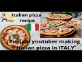 Punjabi youtuber😊 making Italian pizza🍕 in Italy🍽 | Pizza Dough | Quarantine in Italy| 4K Video