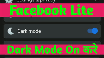 Facebook Lite Me Dark Mode On Kaise Kare | How To Enable Dark Mode On Facebook Lite