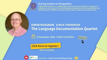 Simon Musgrave & Nick Thieberger - The Language Documentation Quartet
