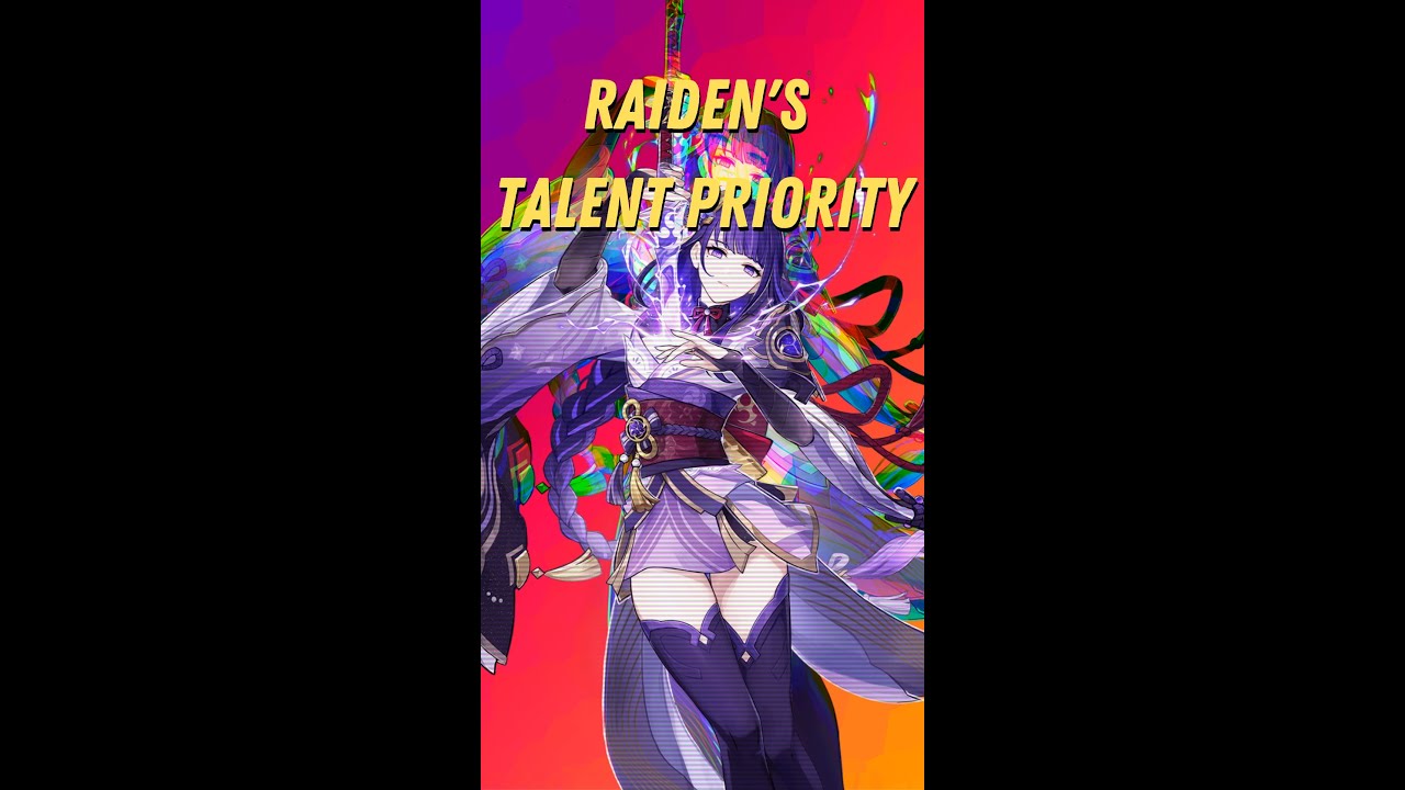 Raiden's Talent Priority I Genshin Impact #Shorts 
