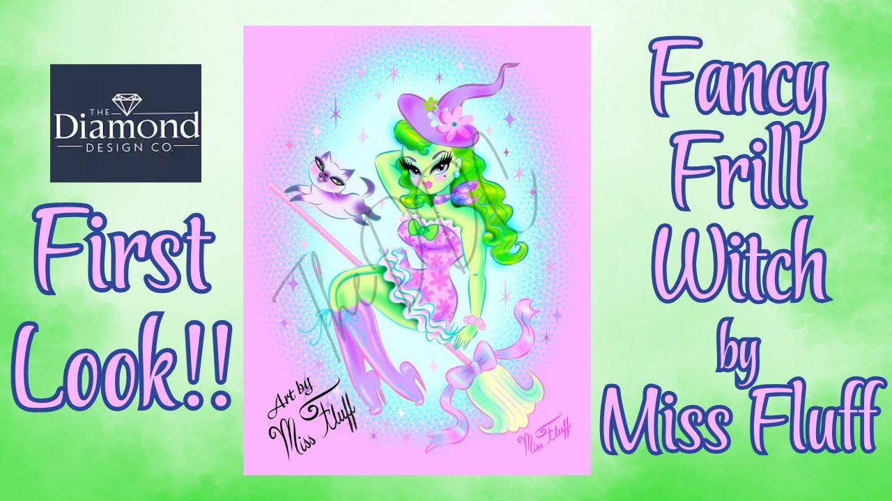 Fancy, Frilly & Witchy 🧙‍♀️💖 First Look at This Miss Fluff Canvas | The Diamond Design Co