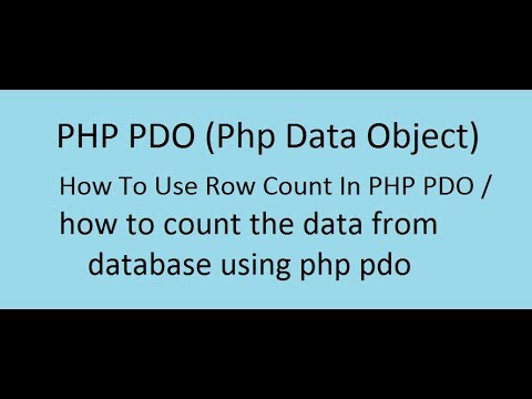 Php pdo count rows