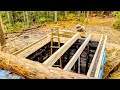 Building an Underground Cellar and Breezeway to the Future Outdoor Kitchen | Off Grid Log Cabin