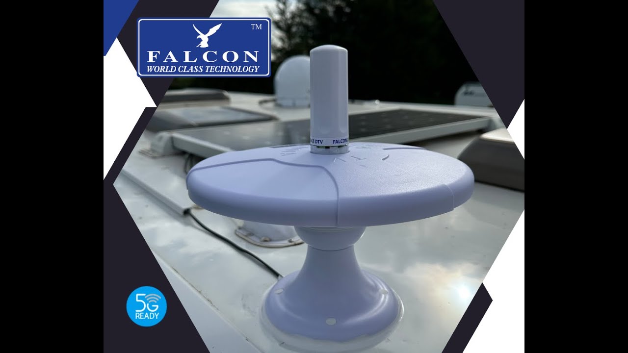 Falcon Antenne DTV Magnétique Portable Pour Caravanes Et Camping-Cars - Réception TV Et DAB Puissante