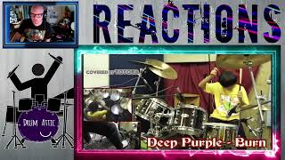 YOYOKA - Deep Purple Burn Drum Cover Reaction #reaction