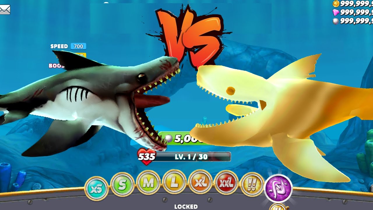 ENEMY EVIL MEGAMOUTH SHARK VS GOLDEN MEGAMOUTH SHARK BIG SHARK