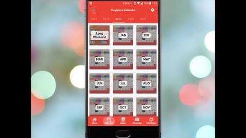 Singapore Calendar Android App v2.3.4