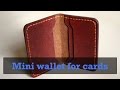 Кожаный мини кошелек для карт (Leather card wallet)