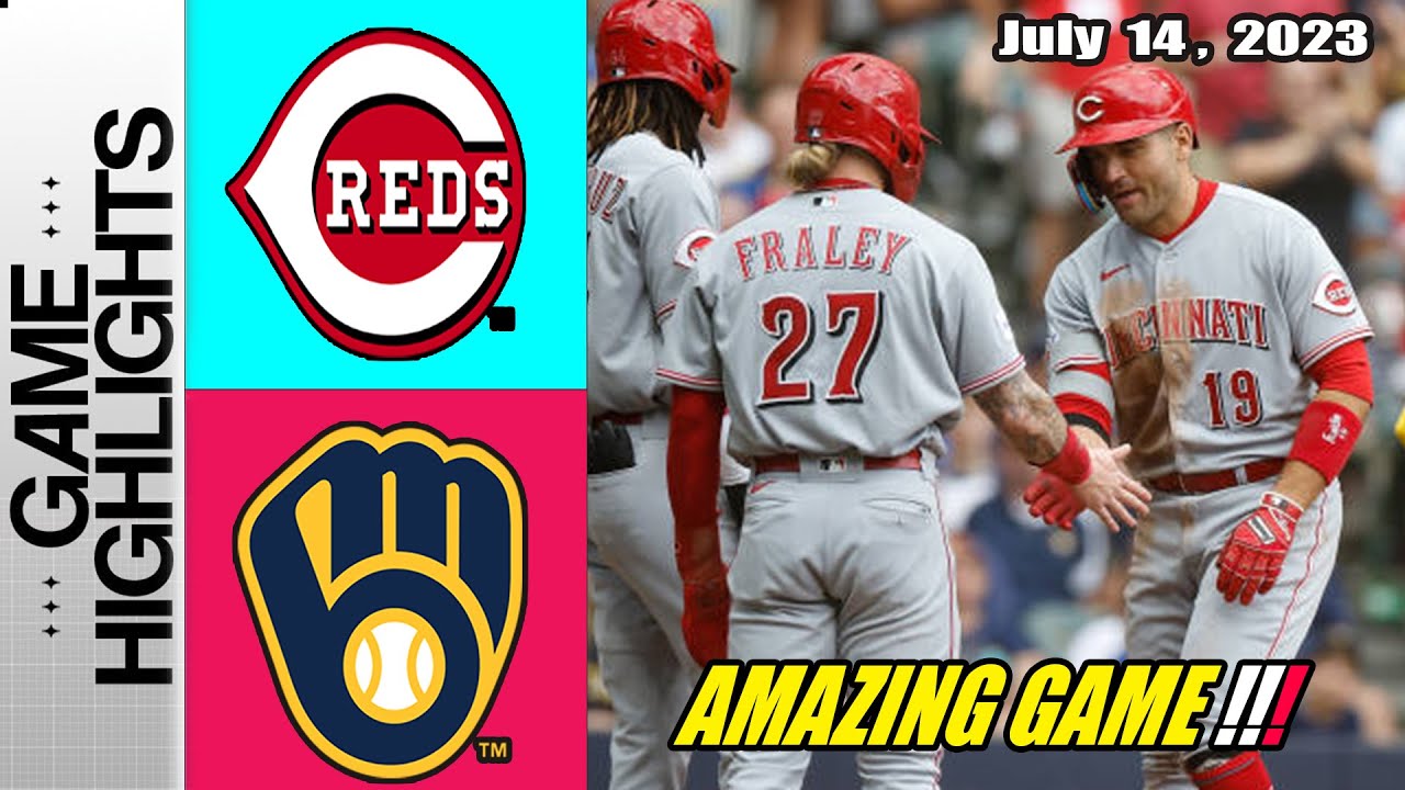 Cincinnati Reds vs Milwaukee Brewers Game Highlights July 14, 2023