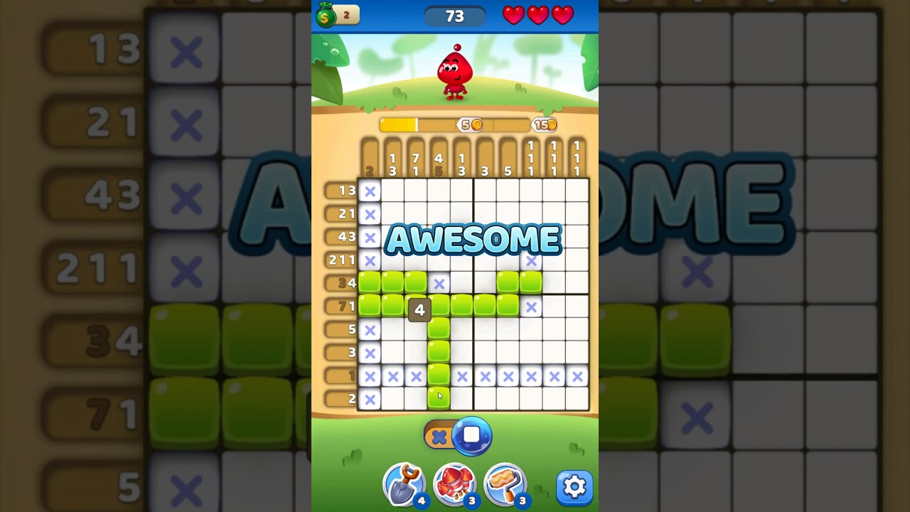 Nono Crossing Picture Nonogram level 73