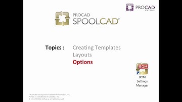 PROCAD SPOOLCAD - BOM Settings Manager Tutorial