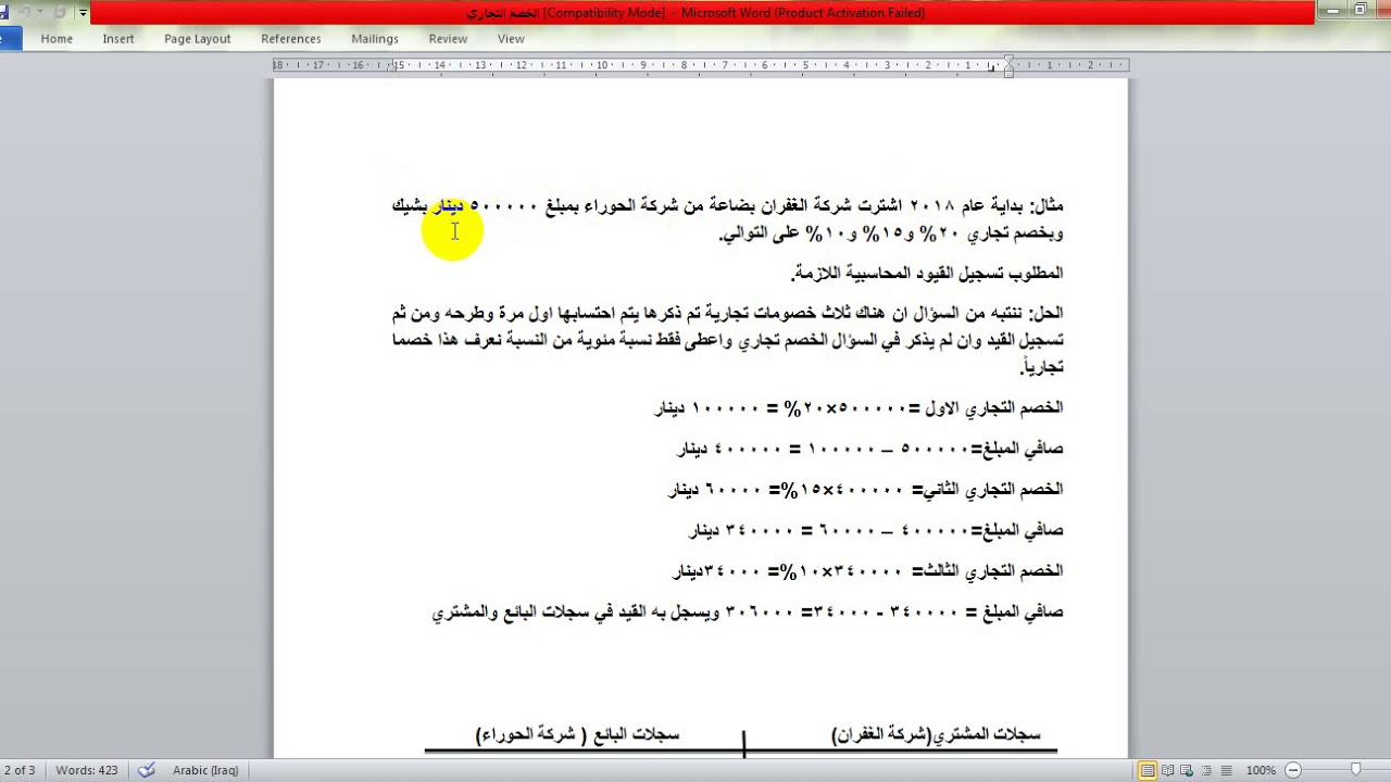 فديو الخصم التجاري 2