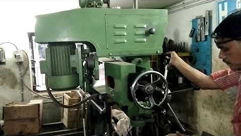 Hole made in Flanges using Jig over Radial Drill