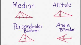 Median, Altitude, Perpendicular & Angle Bisectors