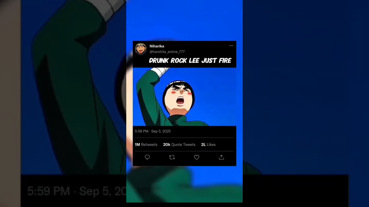 Rock lee Rocked 😂✨ #naruto #baruto #rocklee #trendingsong #trendingshorts #viralvideo