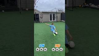 DAD V SON 3 BALL CROSSBAR CHALLENGE! ⚽️ #football #challenge #skills #crossbar