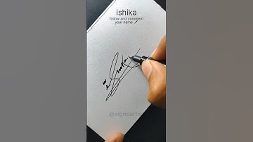 ishika name signature style #signature #signoartist