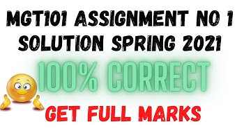 MGT101 Assignment no 1 Solution Spring 2021 | Must Watch | 100% Correct | Get Full Marks