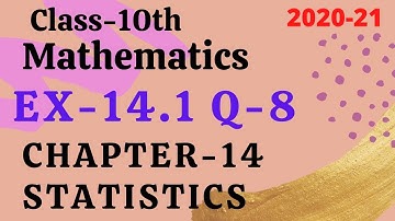 class-10th Statistics exercise-14.1 question-8 chapter-14 | NCERT solution | mean of grouped data