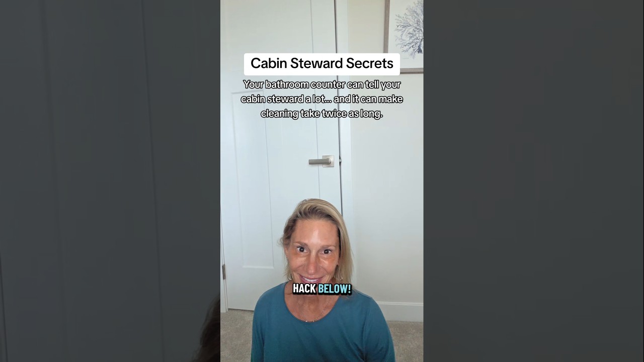 Cabin Steward Secrets. PART 28The Bathroom Counter Test #cruisetips