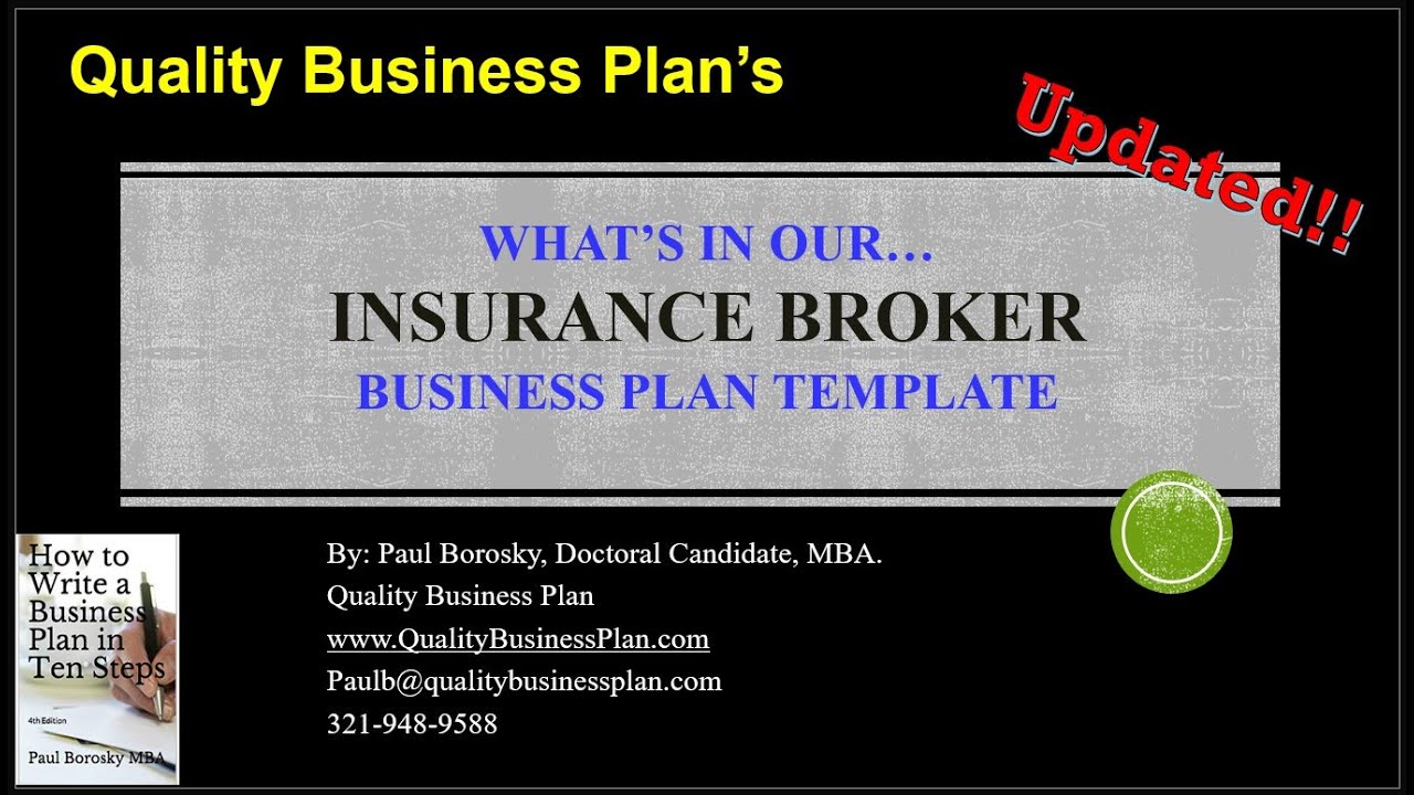 insurance broker business plan pdf